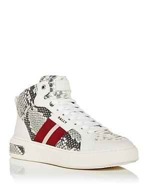 Bally Men's Myles Snake Embossed High Top Sneakers