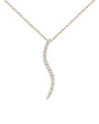 Natori 14k Yellow Gold Diamond Brushstroke Pendant Necklace, 16