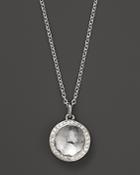 Ippolita Lollipop Bezel Necklace In Clear Quartz With Diamonds, .12 Ct. T.w.