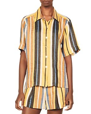 Sandro Bronx Striped Button Up Shirt