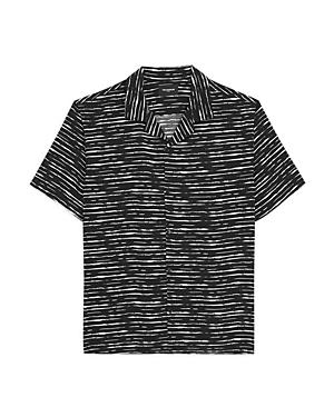 The Kooples Flowing Black & White Short Sleeve Shirt