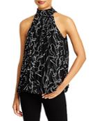 T Tahari Pleated Halter Top