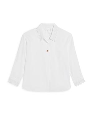 Sandro Rita Lace Trim Shirt