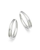 Sterling Silver Large Offset Hoop Earrings - 100% Exclusive