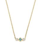 Zoe Chicco 14k Yellow Gold Pendant Necklace With Diamond And Aquamarine, 15 - 100% Exclusive