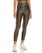 Aqua Athletic Super High Rise Metallic Print 7/8 Leggings - 100% Exclusive