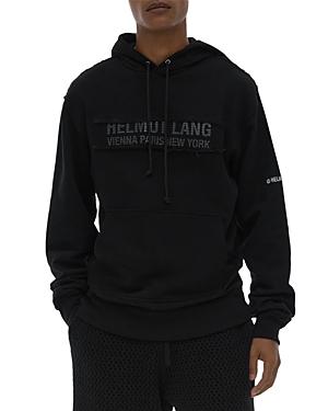 Helmut Lang Trapunto Cotton Logo Patch Hoodie