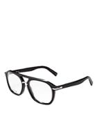 Dior Men's Brow Bar Square Clear Glasses, 57mm