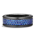 David Yurman Streamline Three-row Band Ring With Sapphires
