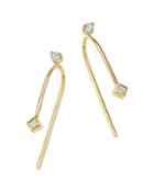 Zoe Chicco 14k Yellow Gold Wire Earrings With Diamonds
