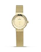 Skagen Faceted Bezel Gold Steel Watch, 25mm