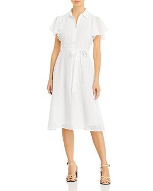 T Tahari Flutter Sleeve Midi Dress