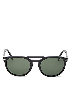 Persol Men's Brow Bar Round Sunglasses, 52 Mm