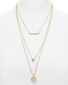 Jules Smith Triple Layer Charm Necklace, 17