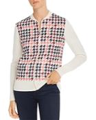 Ted Baker Arlane Houndstooth Print Knit Bomber Cardigan - 100% Exclusive