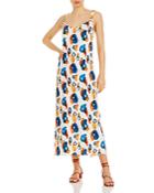 Jason Wu Abstract Print Silk Slipdress