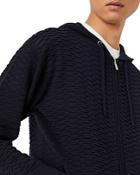 Armani Textured Regular Fit Zip Up Hoodie