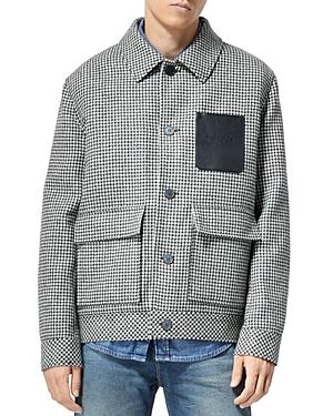 The Kooples Faux Fur Lined Houndstooth Jacket