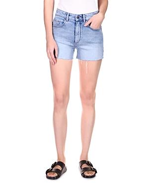 Dl1961 Cecilia Raw Hem Jean Shorts In Lapis