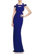 Nicole Miller Off The Shoulder Cutout Gown