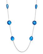 Ippolita Sterling Silver Rock Candy Wonderland Large Station Necklace In Ultramarine, 42