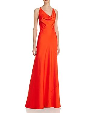 Bariano Drape-front Gown