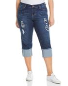 Liverpool Plus Wide-cuff Cropped Jeans In Chapman Wash