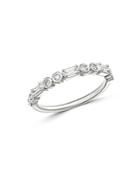 Bloomingdale's Diamond Round & Baguette Stacking Band In 14k White Gold, 0.25 Ct. T.w. - 100% Exclusive