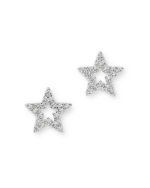 Bloomingdale's Diamond Star Stud Earrings In 14k White Gold, 0.10 Ct. T.w. - 100% Exclusive