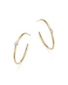 Marco Bicego 18k White Gold And 18k Yellow Gold Luce Diamond Station Hoop Earrings - 100% Exclusive