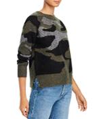 Aqua Camo-print Knit Sweater