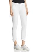 Paige Hoxton Angled-hem Ankle Peg Jeans In Optic White