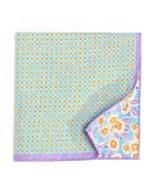 Ted Baker Double-sided Dot/floral Pocket Square