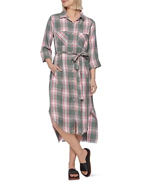 Billy T Plaid Midi Shirt Dress