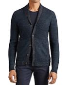 John Varvatos Star Usa Two Tone Shawl Collar Cardigan Sweater