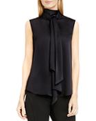 Vince Camuto Tie Neck Sleeveless Blouse