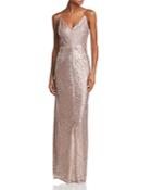 Adrianna Papell Sequined Column Gown
