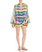 Rococo Sand Rainbow Stripe Blouson Mini Dress
