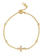 Nadri Golden Cross Link Bracelet