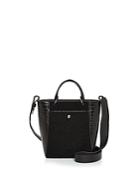 Elizabeth And James Eloise Small Shearling & Embossed Leather Tote