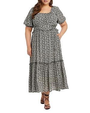 Karen Kane Plus Printed Tiered Dress