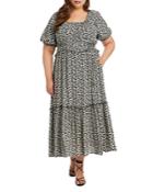 Karen Kane Plus Printed Tiered Dress