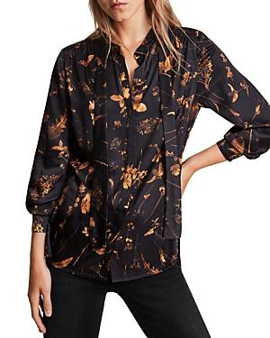 Allsaints Toni Printed Satin Top