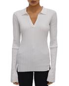 Helmut Lang Ribbed Collared Sweater