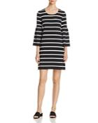 Calvin Klein Stripe Bell Sleeve Dress
