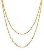 Argento Vivo Double Strand Necklace In 18k Gold-plated Sterling Silver, 15-17