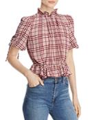The East Order Pippa Plaid Tie-back Top