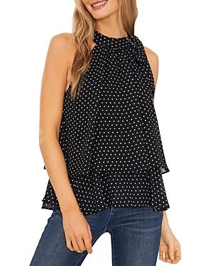 Cece Polka Dot Double Layer Halter Top