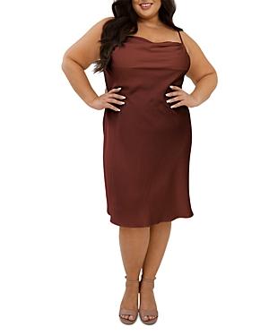 Maree Pour Toi Plus Cowl Neck Slip Dress