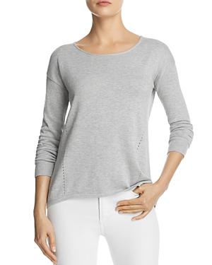 Aqua Distressed Slit-back Sweater - 100% Exclusive